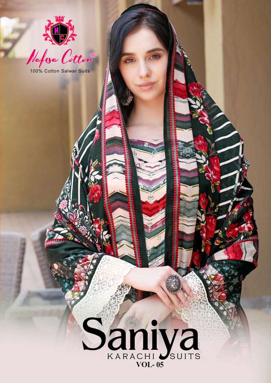 SANIYA KARACHI SUITS VOL 05 Nafisha Cotton